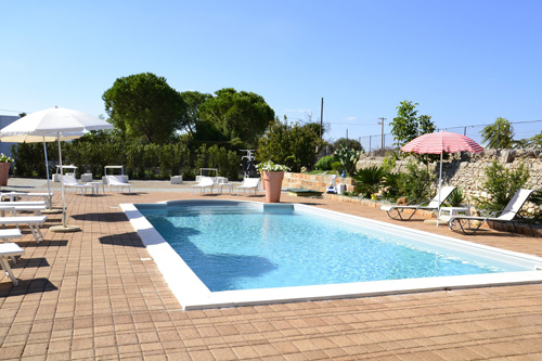 view of the swimming pool of the Masseria Alberotanza 