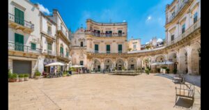 View of the square of martina franca