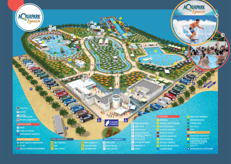 map of the Acquapark egnazia