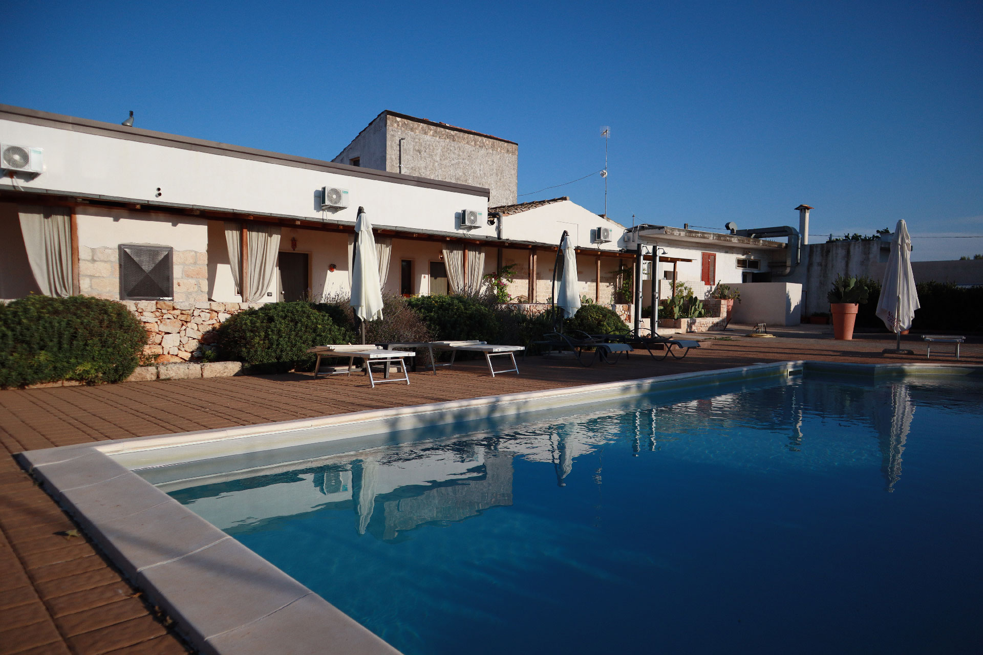 vista piscina della camera tripla