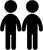 twee mensen pictogram