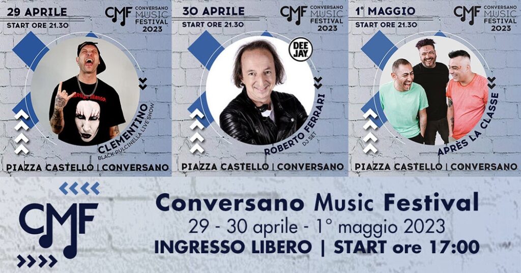 2023-Poster und Conversano-Musikfestival-Programm